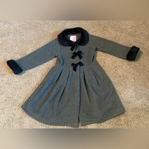 Sophie Rose girls winter jacket gray and black peacoat sz 4